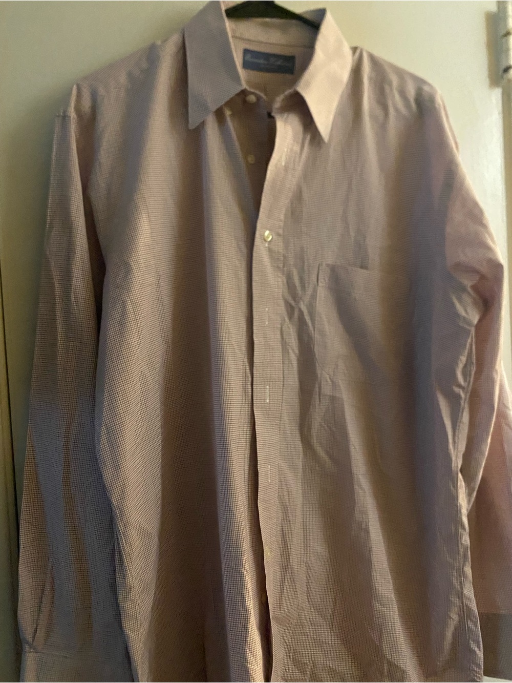 Tom James Classic Men's Light Pink Button-Down Dress Shirt